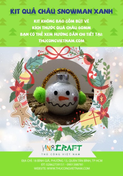 Kit quả châu snowman xanh lá